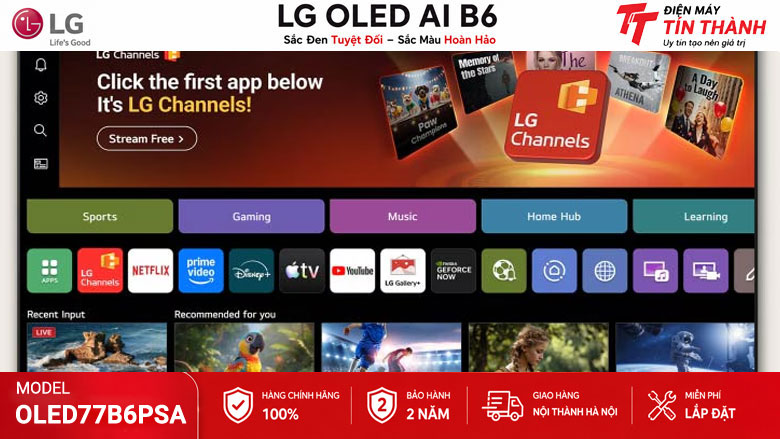 Hệ điều hành webOS 26 trên Smart Tivi OLED LG OLED77B6PSA