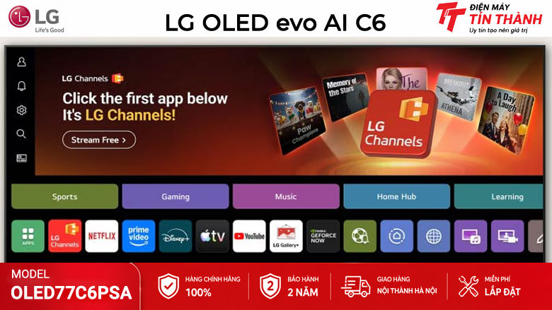 Hệ điều hành webOS 26 trên Smart Tivi OLED LG OLED77C6PSA