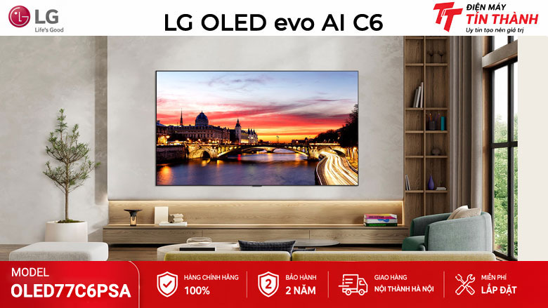 Thiết kế Smart Tivi OLED LG 77 inch OLED77C6PSA