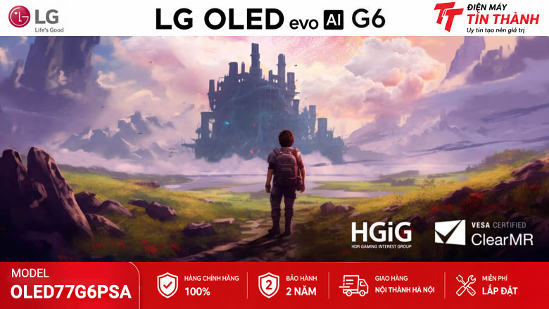 Tivi LG OLED77G6PSA hỗ trợ gaming VRR 165Hz G-Sync FreeSync