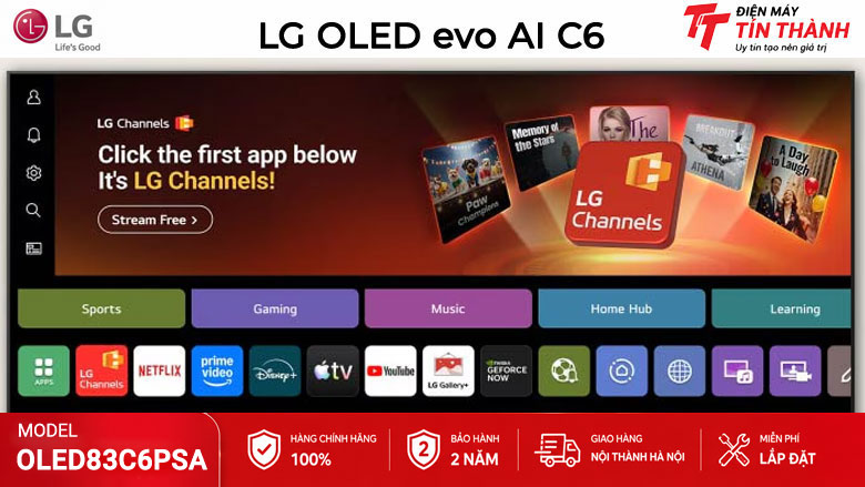 Hệ điều hành webOS 26 trên Smart Tivi OLED LG OLED83C6PSA