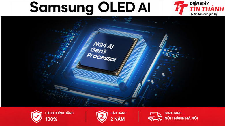 Smart Tivi OLED Samsung AI 4K 77 inch QA77S95HX - Bộ xử lý AI NQ4 thế hệ 3