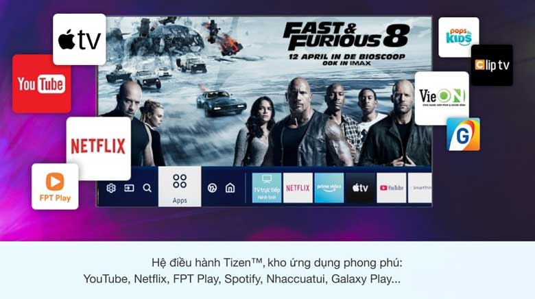 Hệ điều hành Tizen™ đơn giản, dễ sử dụng