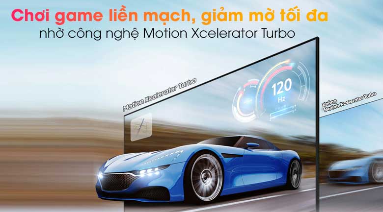 Từng cảnh hành động được hiển thị mượt mà, không bị mờ khi xem nhờ công nghệ Motion Xcelerator Turbo