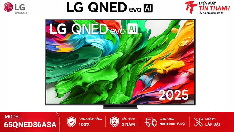 Smart Tivi QNED evo LG AI 4K 65 inch 65QNED86ASA chính hãng
