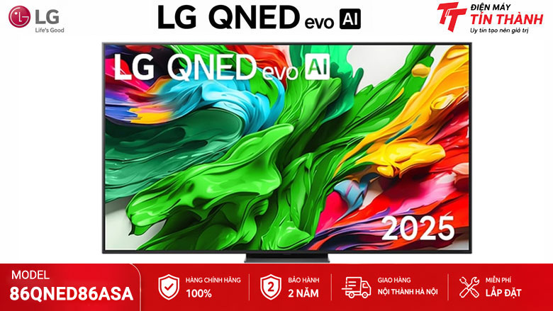 Smart Tivi QNED evo LG AI 4K 86 inch 86QNED86ASA chính hãng