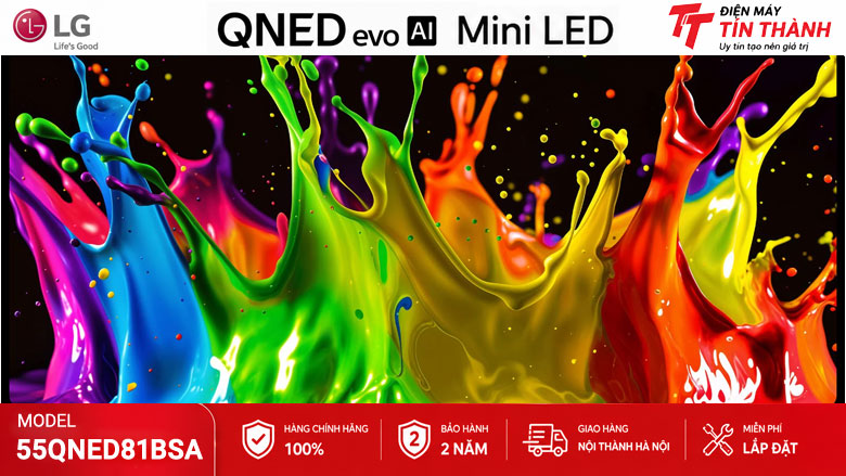 Dynamic QNED Color Pro trên Smart Tivi LG 55QNED81BSA