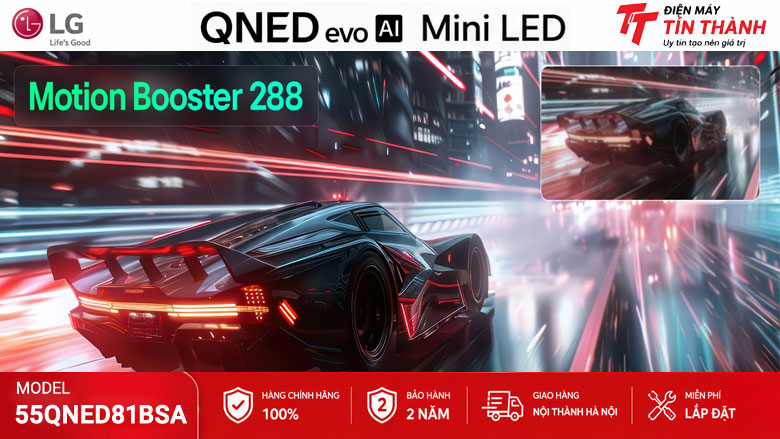Smart Tivi QNED LG 55QNED81BSA hỗ trợ gaming độ trễ thấp