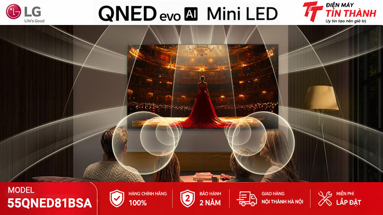 Công nghệ âm thanh AI Sound Pro trên Smart Tivi QNED LG 55QNED81BSA