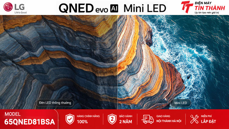 Công nghệ Mini LED trên Smart Tivi QNED LG 65QNED81BSA