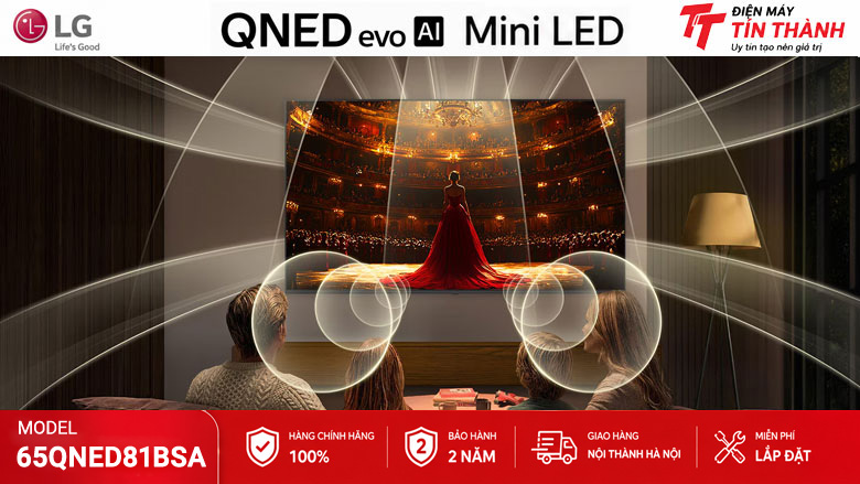 Công nghệ âm thanh AI Sound Pro trên Smart Tivi QNED LG 65QNED81BSA