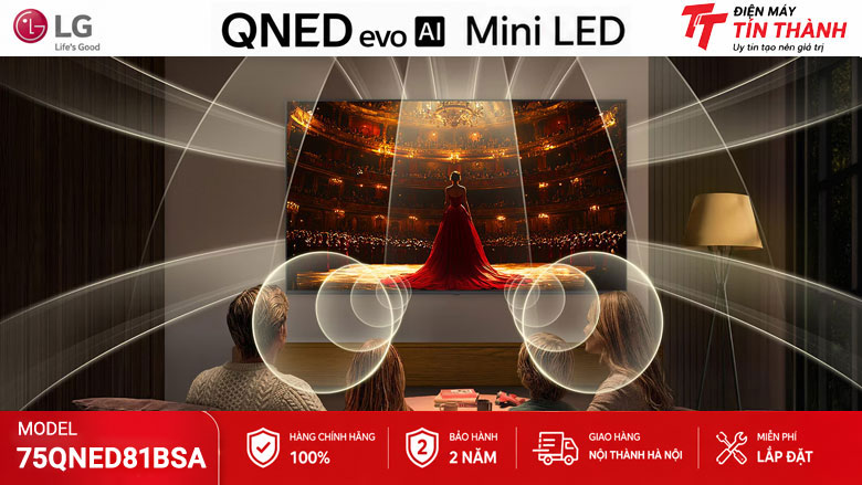 Công nghệ âm thanh AI Sound Pro trên Smart Tivi QNED LG 75QNED81BSA