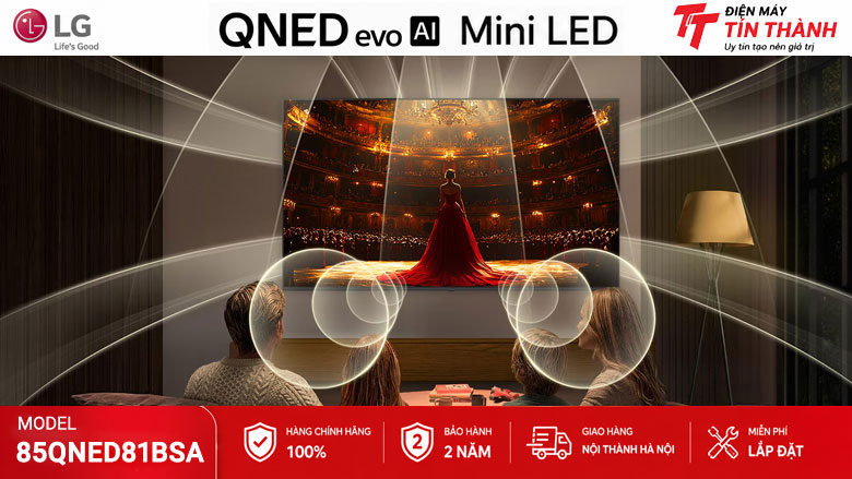 Công nghệ âm thanh AI Sound Pro trên Smart Tivi QNED LG 85QNED81BSA