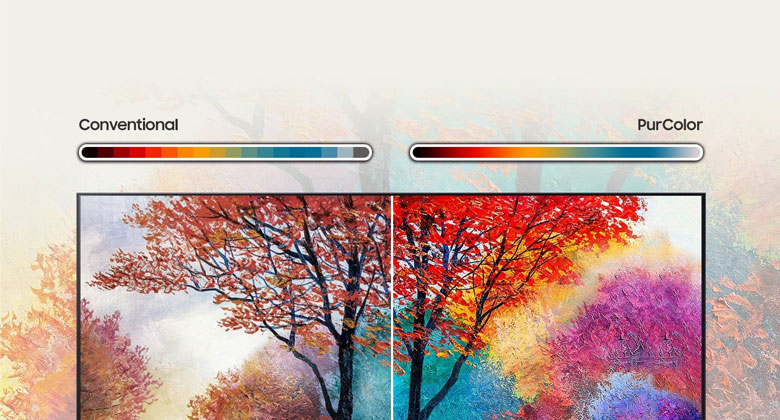 smart tivi samsung 4k 55 inch ua55au7002 - Công nghệ PurColor