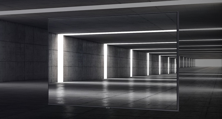 smart tivi samsung 4k 55 inch ua55au7002 - Thiết kế 3 cạnh không viền