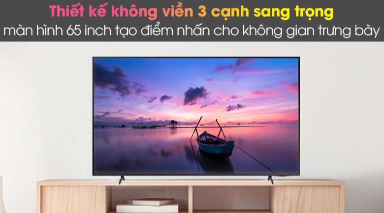 Tivi Samsung 65AU8100 – Thiết kế đơn giản, viền mỏng sang trọng