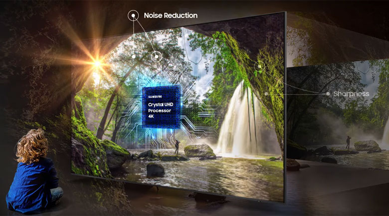 Tivi Samsung 98DU9000 - Tối ưu hình ảnh cho màn hình siêu lớn bằng AI