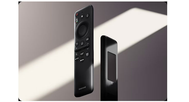 Tivi Samsung QA65QN85FAKXXV điều khiển sử dụng năng lượng mặt trời