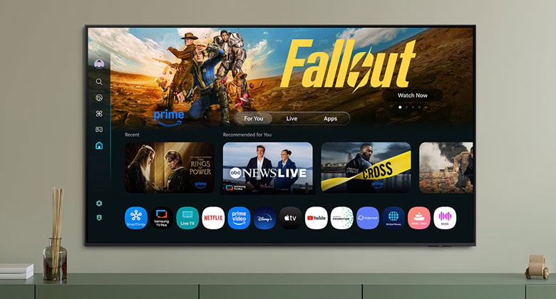 Tivi QA65QN85F Samsung hệ điều hành One UI Tizen