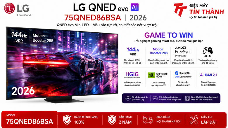 Tivi LG 75QNED86BSA có phù hợp phòng khách 35m2 không?