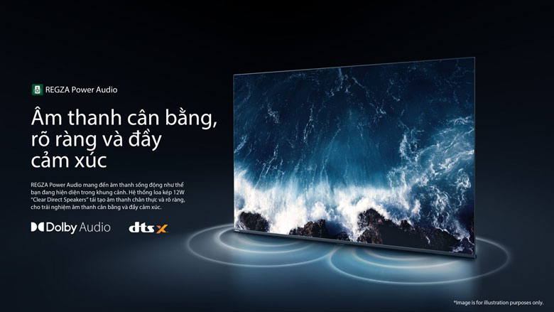 Tivi Toshiba QLED - Âm thanh cân bằng, rõ ràng và đầy cảm xúc