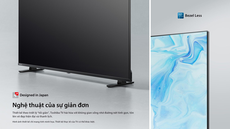 Smart Tivi QLED Toshiba FHD 50 inch 50V37SP - Thiết kế tối giản, hiện đại và thanh lịch