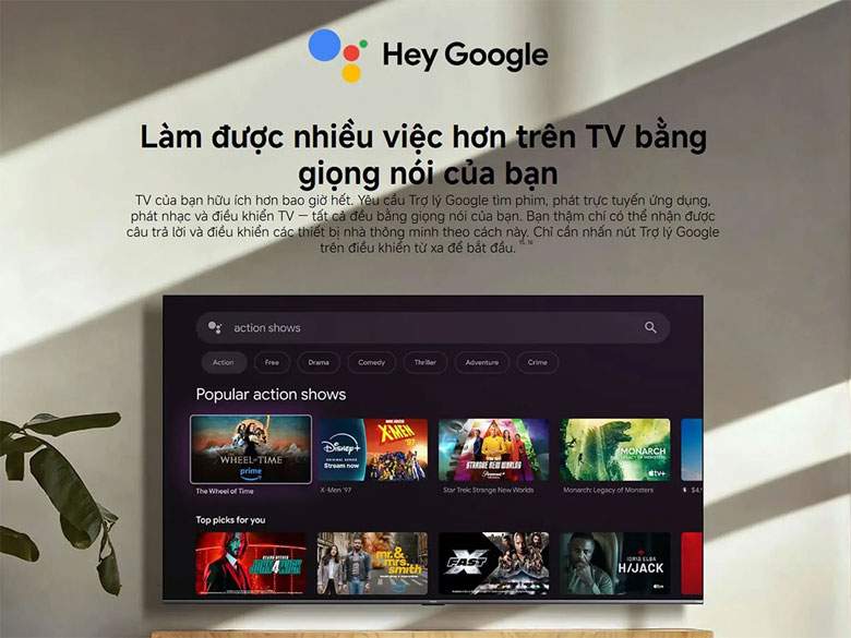 Tivi Xiaomi L98MC-STWN - Google Assistant và điều khiển giọng nói