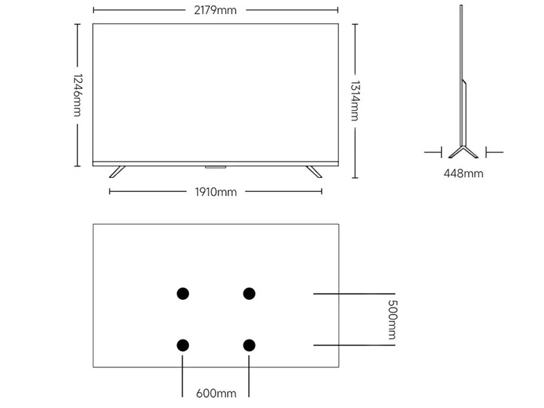 Tivi Xiaomi L98MC-STWN - Lắp đặt linh hoạt