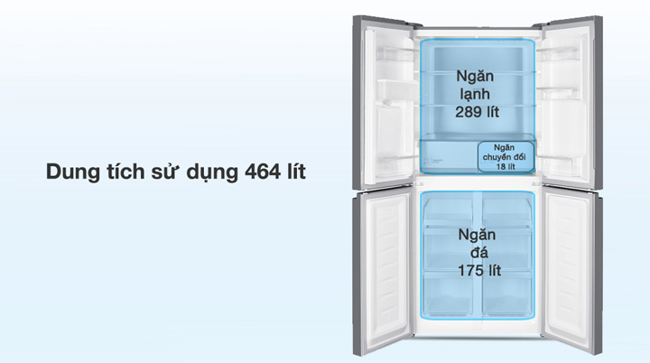 Tủ lạnh Hitachi HR4N7520DSWDXVN - Ngăn đá