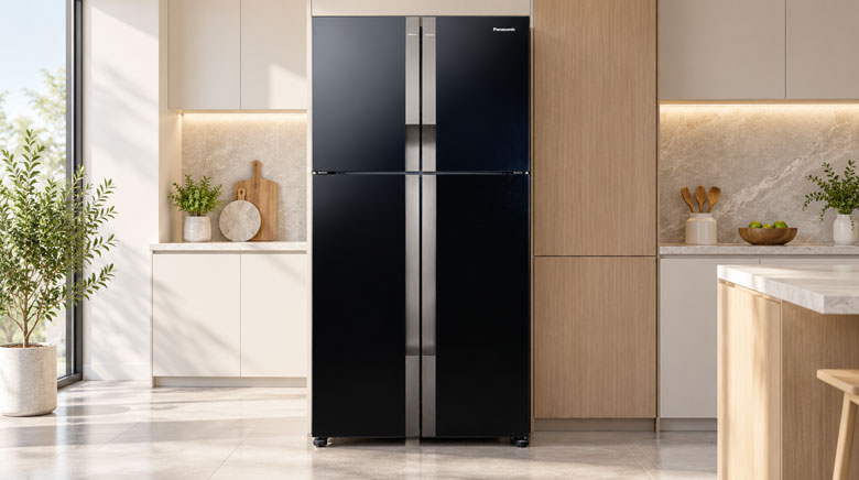 Tủ lạnh Panasonic NR-DZ601VGKV thiết kế Multi Door 4 cánh mặt gương