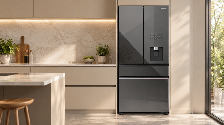 Tủ lạnh Panasonic NR-YW590YMMV thiết kế Multi Door 4 cánh mặt gương