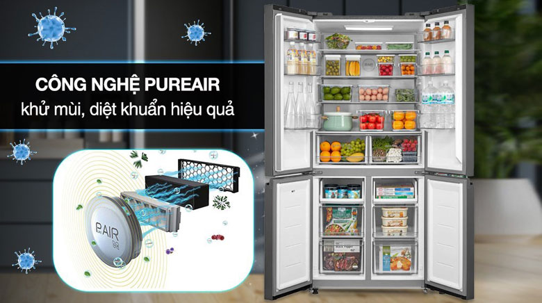 Tủ lạnh Toshiab 4 cửa - Công nghệ kháng khuẩn khử mùi