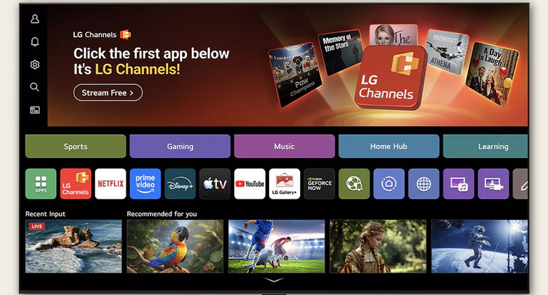 LG 65NU835BPSA - webOS 26 và AI Hub