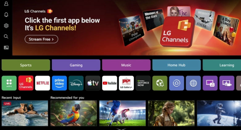 webOS 26 AI Hub Google Gemini và Microsoft Copilot trên LG 65QNED90BSA