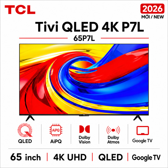 Google Tivi QLED TCL 4K 65 inch 65P7L