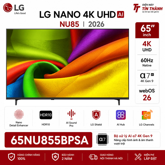 Smart Tivi LG AI 4K 65 inch 65NU855BPSA