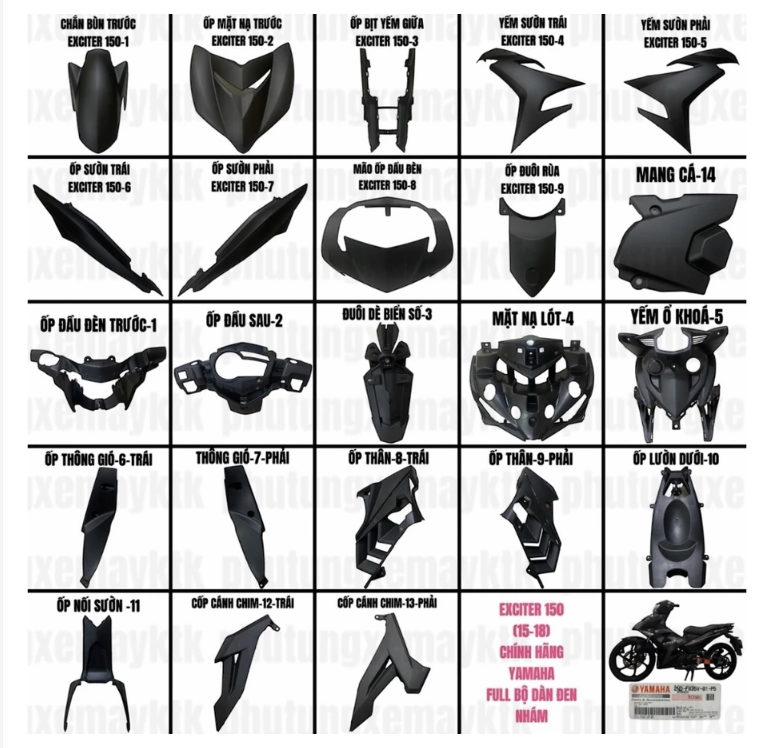 Lợi Ích Của Dàn Áo Chính Hãng Trên Các Dòng Xe Yamaha: Janus, Grande, Exciter, Sirius, Mio, và Ultimo