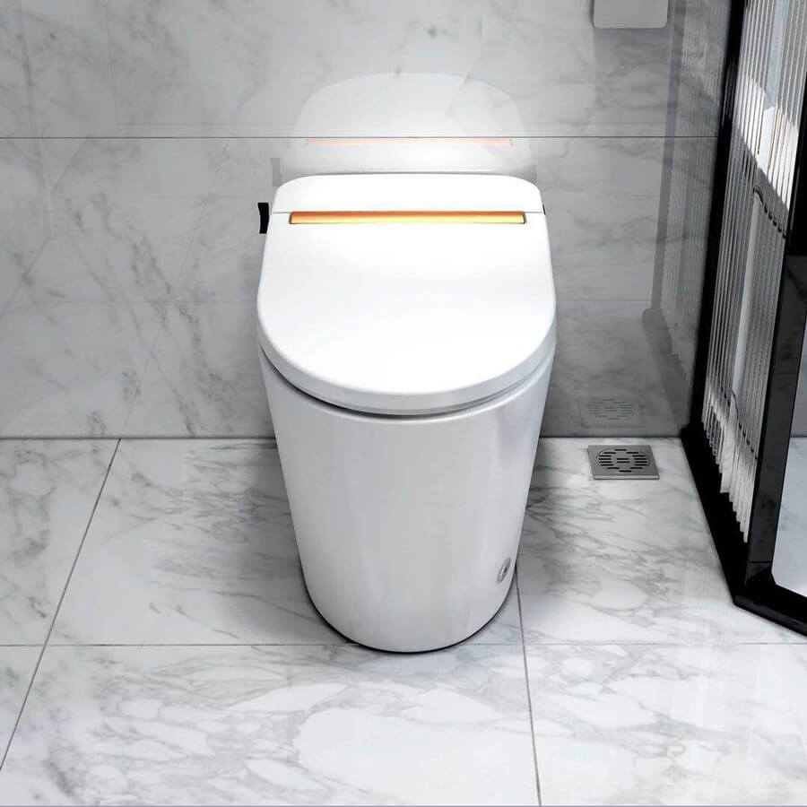 Bồn bán thông minh, cảm ứng đá chân xả nước