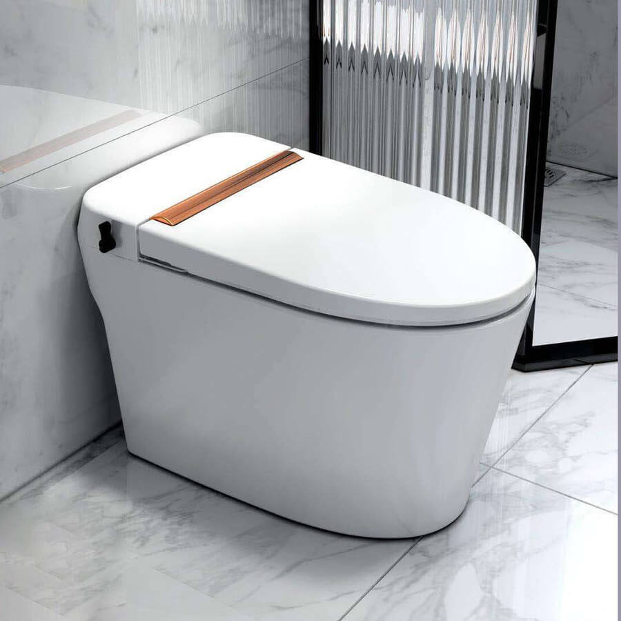 Bồn bán thông minh, cảm ứng đá chân xả nước