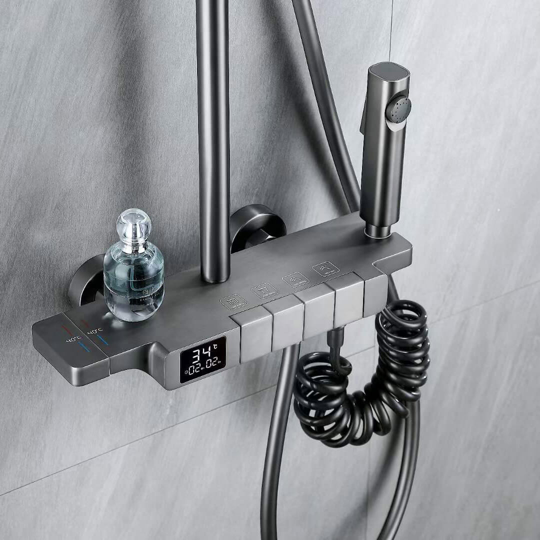 Sen cây tắm mạ PVD màu ghi xám
