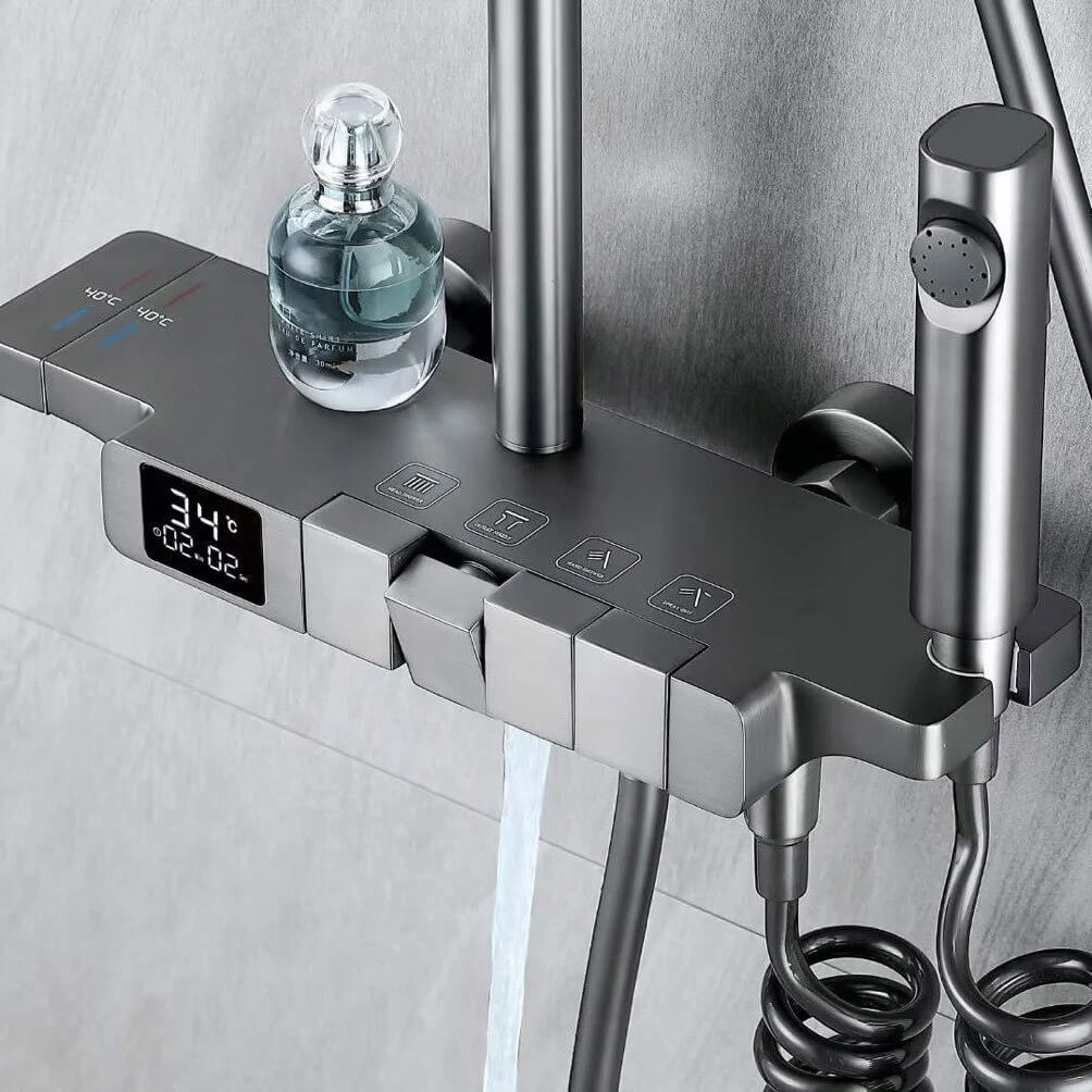 Sen cây tắm mạ PVD màu ghi xám