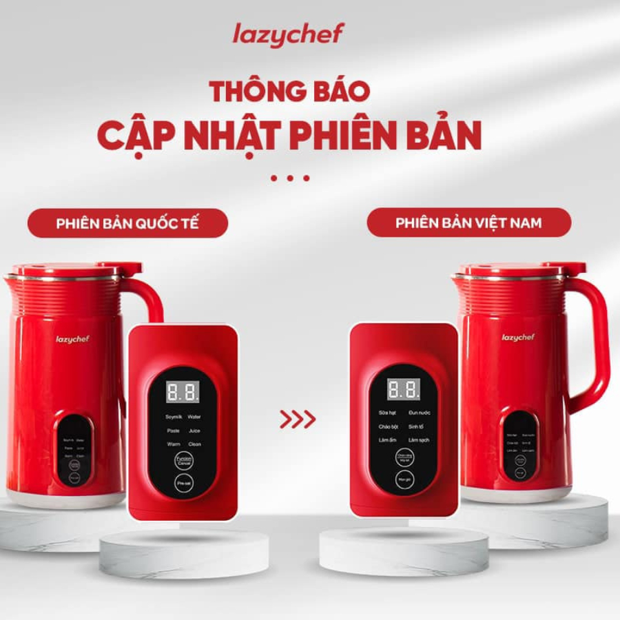 CẬP NHẬT PHIÊN BẢN VIỆT NAM MÁY XAY NẤU ĐA NĂNG 5IN1 LAZYCHEF