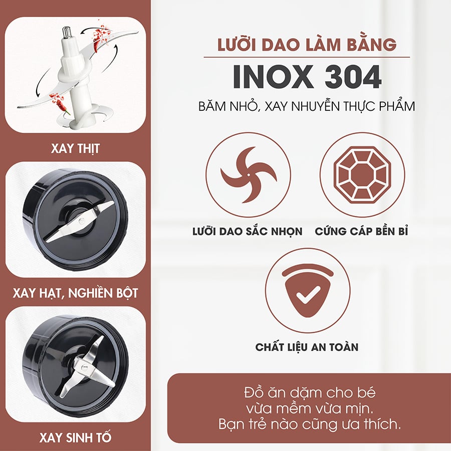 Máy xay ăn dặm 2 đầu - 2 cối thủy tinh Masuto MS-BABY-2C