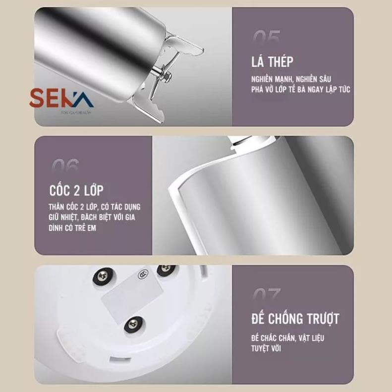 Máy làm sữa hạt SEKA LN-D28, xay sinh tố, nấu cháo chậm Cao Cấp