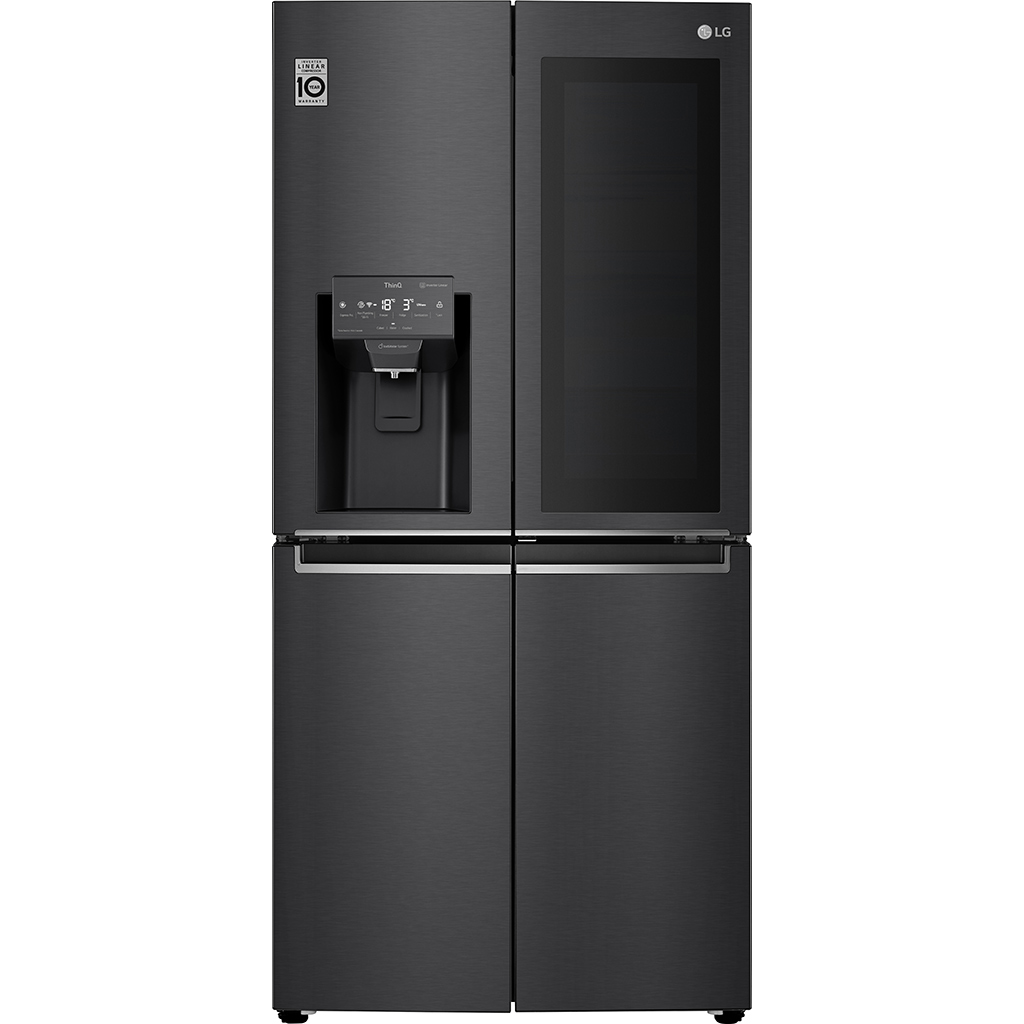 Tủ lạnh LG French Door với Instaview Door-in-door và ngăn lấy nước ngoài UVnano 496L màu đen lì GR-X22MBI