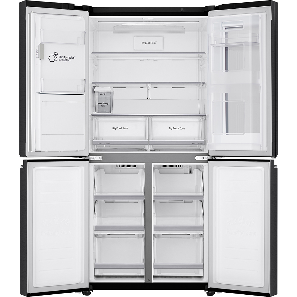 Tủ lạnh LG French Door với Instaview Door-in-door và ngăn lấy nước ngoài UVnano 496L màu đen lì GR-X22MBI