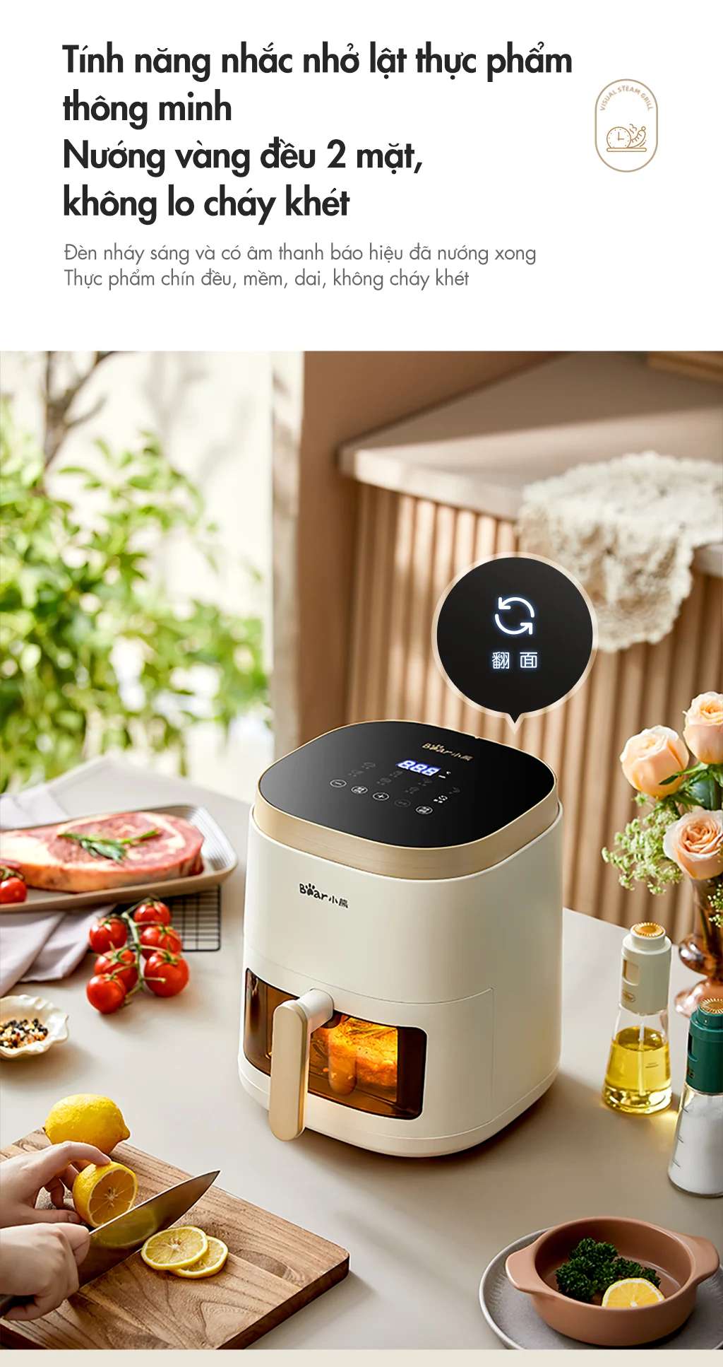 Nồi chiên không dầu 5L Bear