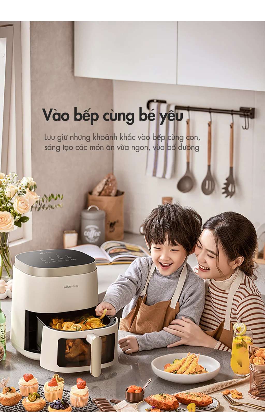 Nồi chiên không dầu 5L Bear