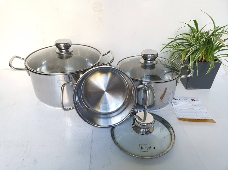 Bộ nồi inox Fivestar 3 Maylay Old