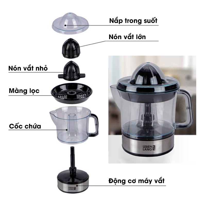 MÁY VẮT CAM LEBENLANG LB- 389